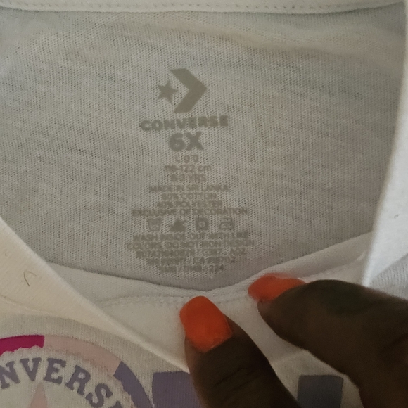 Converse White and Pink Graphic Tee and Shorts Set - Picture 3 of 8